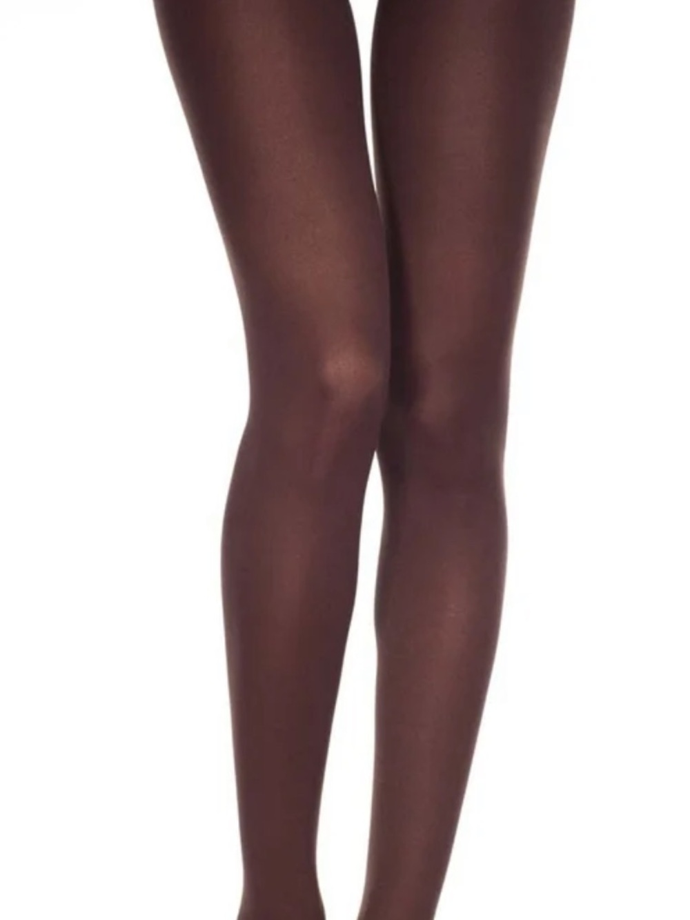 2x Opaque Tights in Burgundy Wine & Coffee